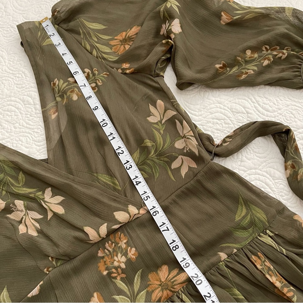 CALVIN KLEIN Women’s Balloon Sleeve Floral Maxi Dress Size 8 - Picture 12 of 15